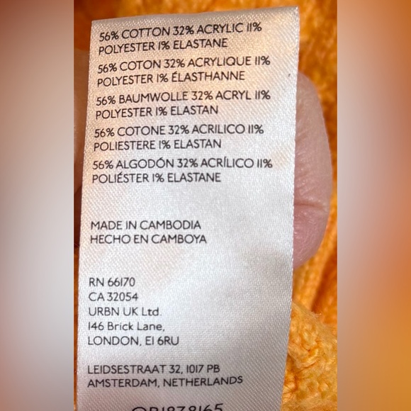 Anthropologie Maeve “Tilly” sweater. Size XL. Mandarin orange color. Very GUC - Picture 7 of 7